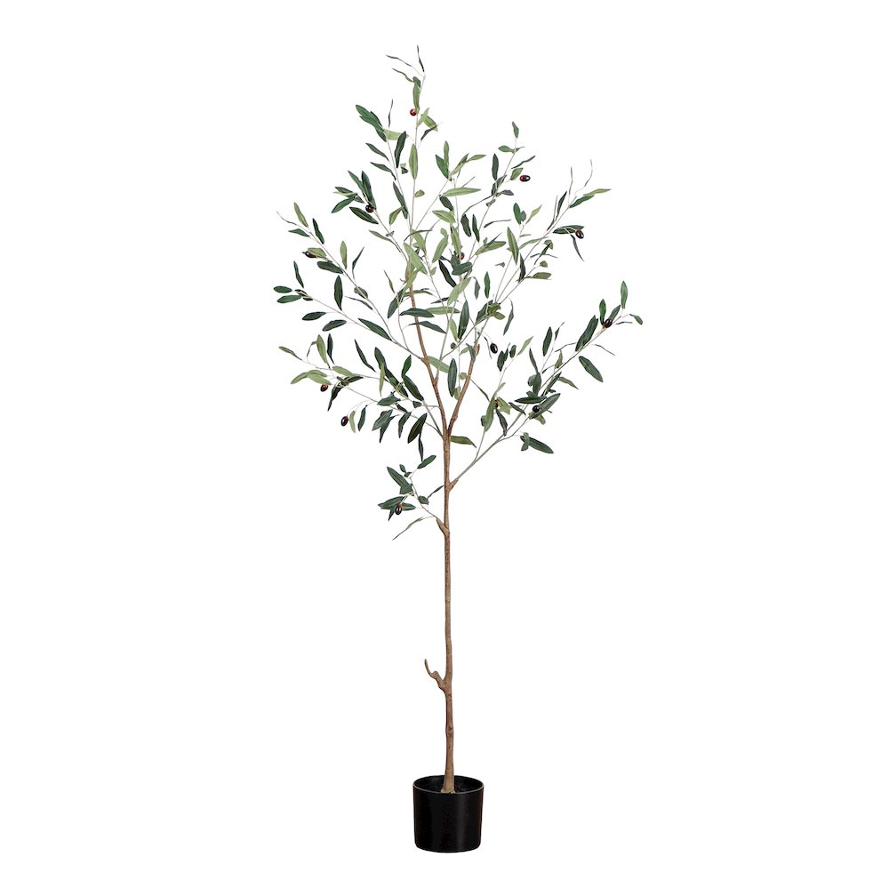 5ft. Artificial Slim Minimalist Olive Tree. Picture 1
