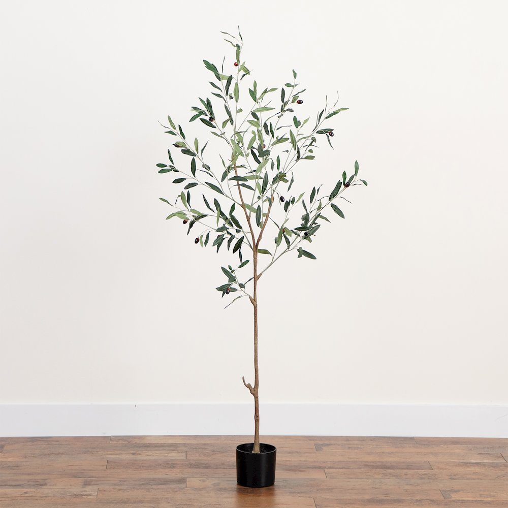 5ft. Artificial Slim Minimalist Olive Tree. Picture 7