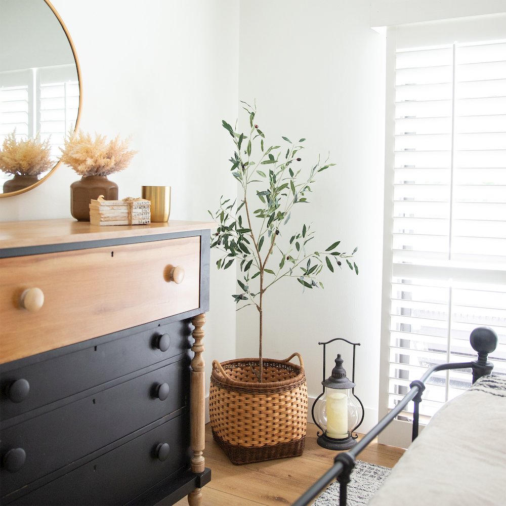 5ft. Artificial Slim Minimalist Olive Tree. Picture 5