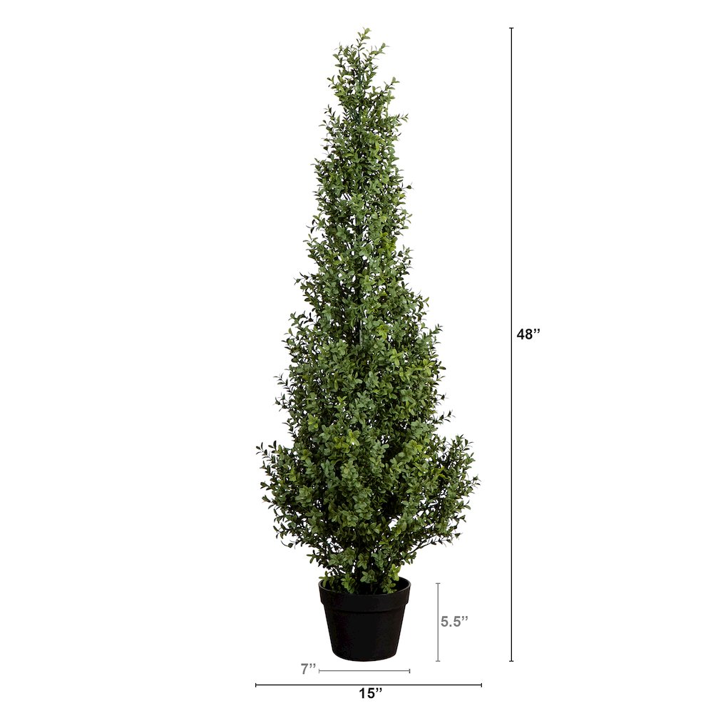 4ft. UV Resistant Artificial Boxwood Topiary Tree (Indoor/Outdoor). Picture 2