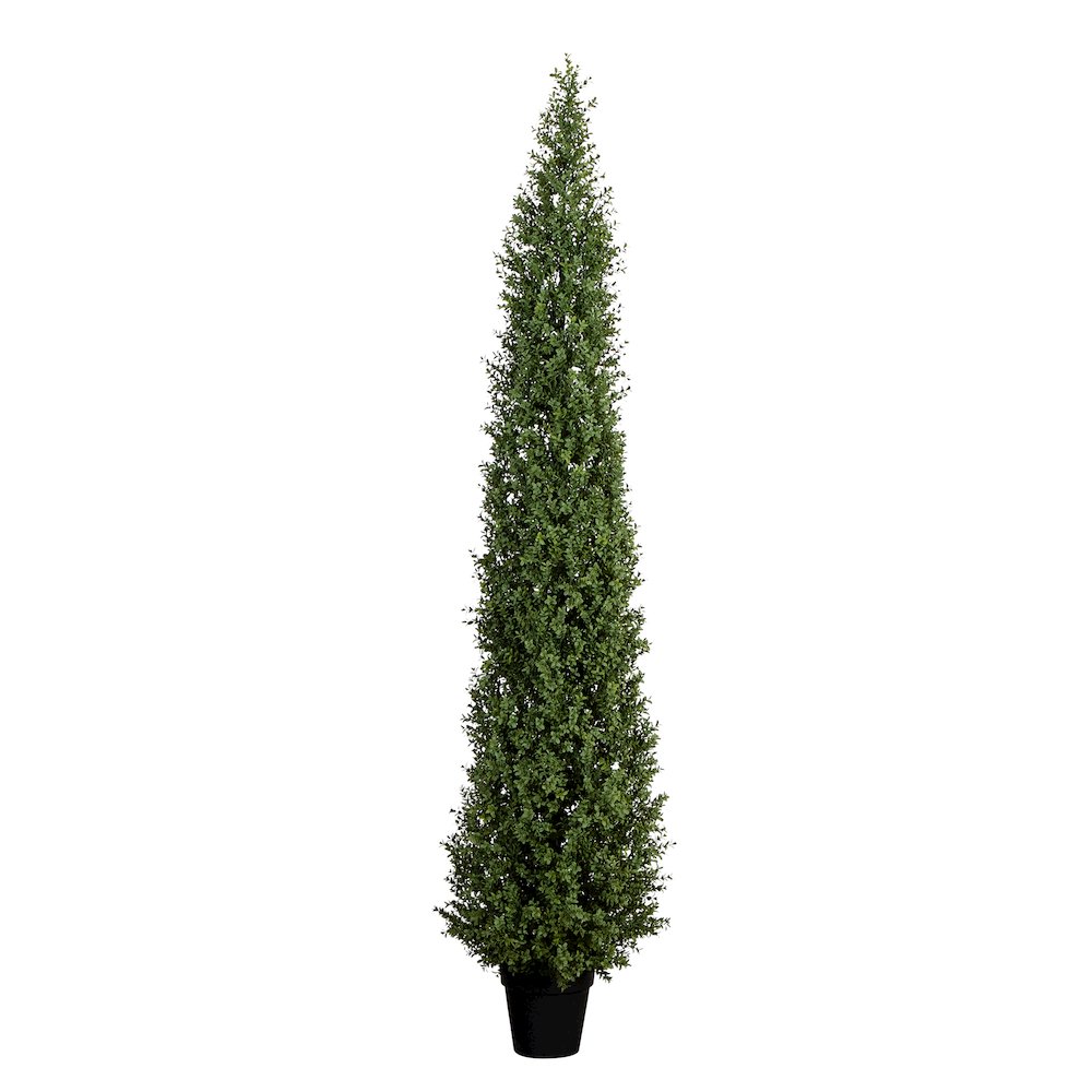 8ft. UV Resistant Artificial Boxwood Topiary Tree (Indoor/Outdoor). Picture 1