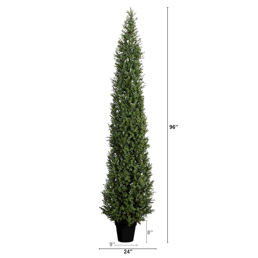 8ft. UV Resistant Artificial Boxwood Topiary Tree (Indoor/Outdoor). Picture 2