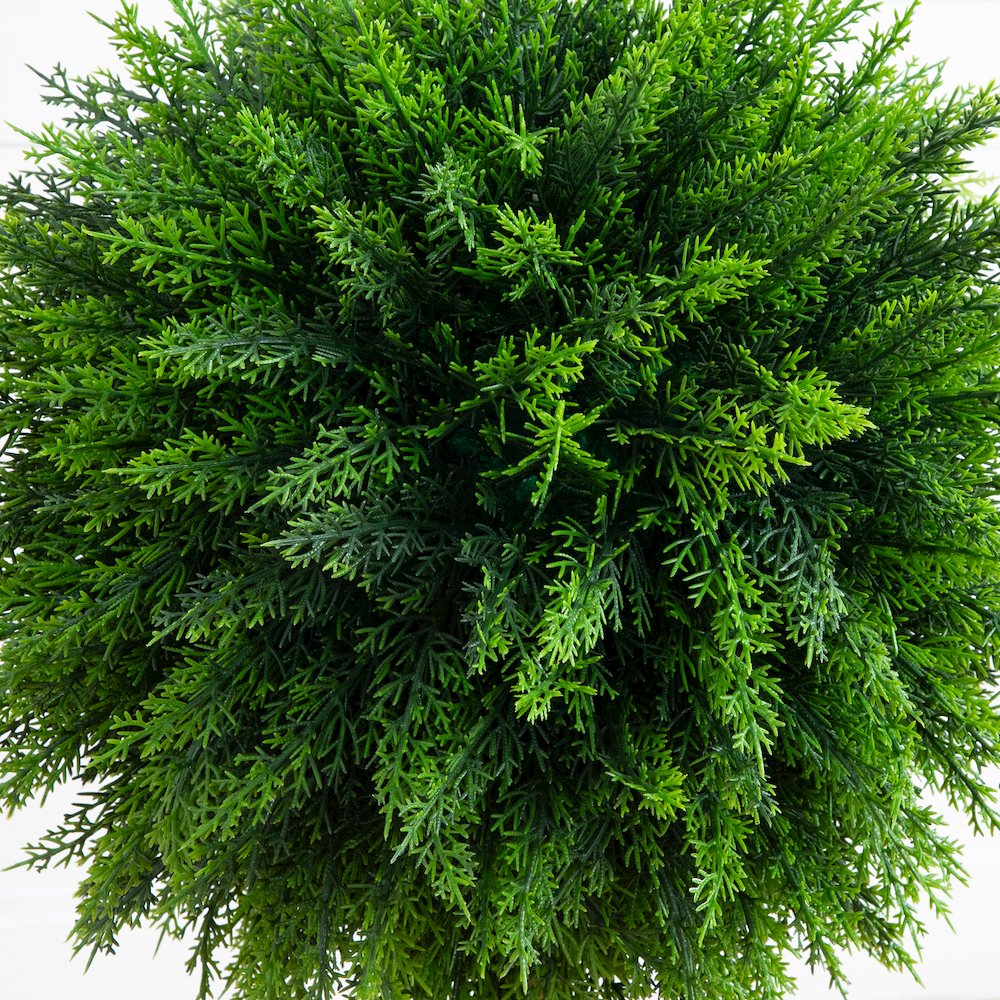 2.5ft. UV Resistant Artificial Cedar Ball Topiary Tree. Picture 3