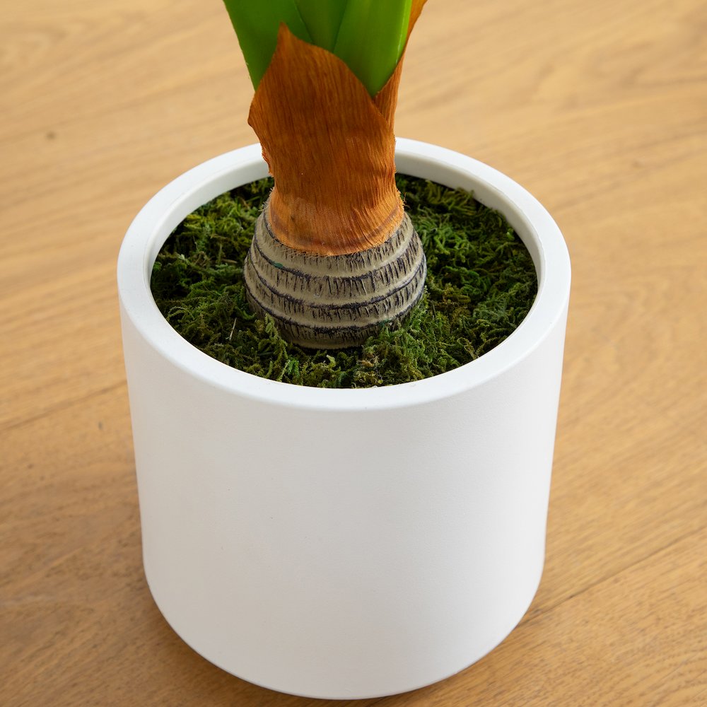 3.5ft. Artificial Arrowhead Philodendron in White Decorative Planter. Picture 4