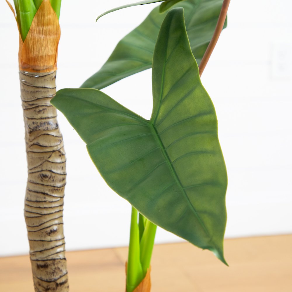5.5ft. Artificial Arrowhead Philodendron in White Decorative Planter. Picture 3