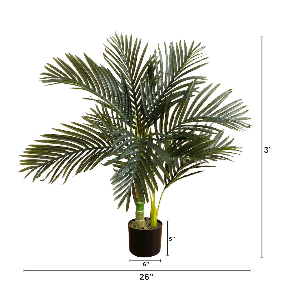 3ft. Artificial Golden Cane Palm Tree. Picture 2