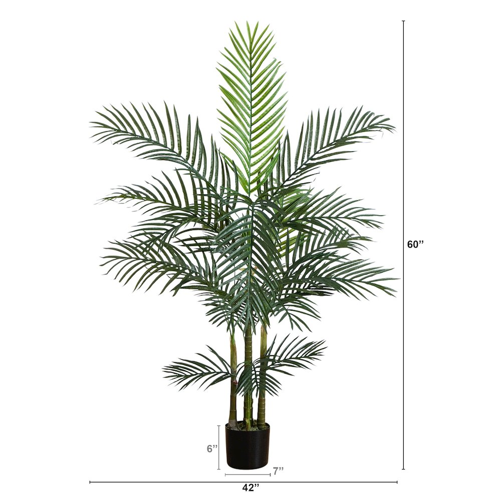 5ft. UV Resistant Artificial Areca Palm Tree (Indoor/Outdoor). Picture 1