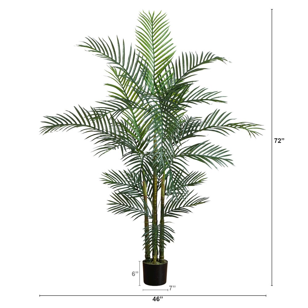 6ft. UV Resistant Artificial Areca Palm Tree (Indoor/Outdoor). Picture 1