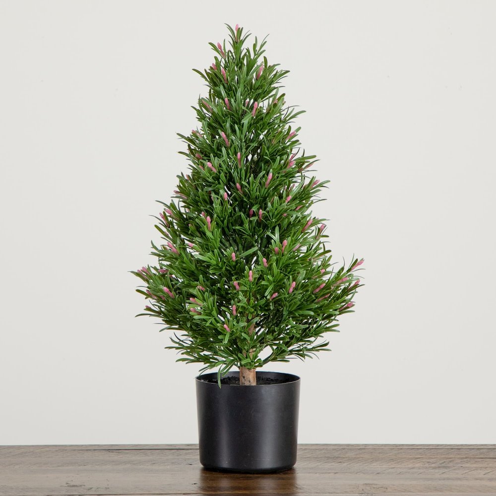 2ft. UV Resistant Artificial Rosemary Cone Topiary Tree (Indoor/Outdoor). Picture 4