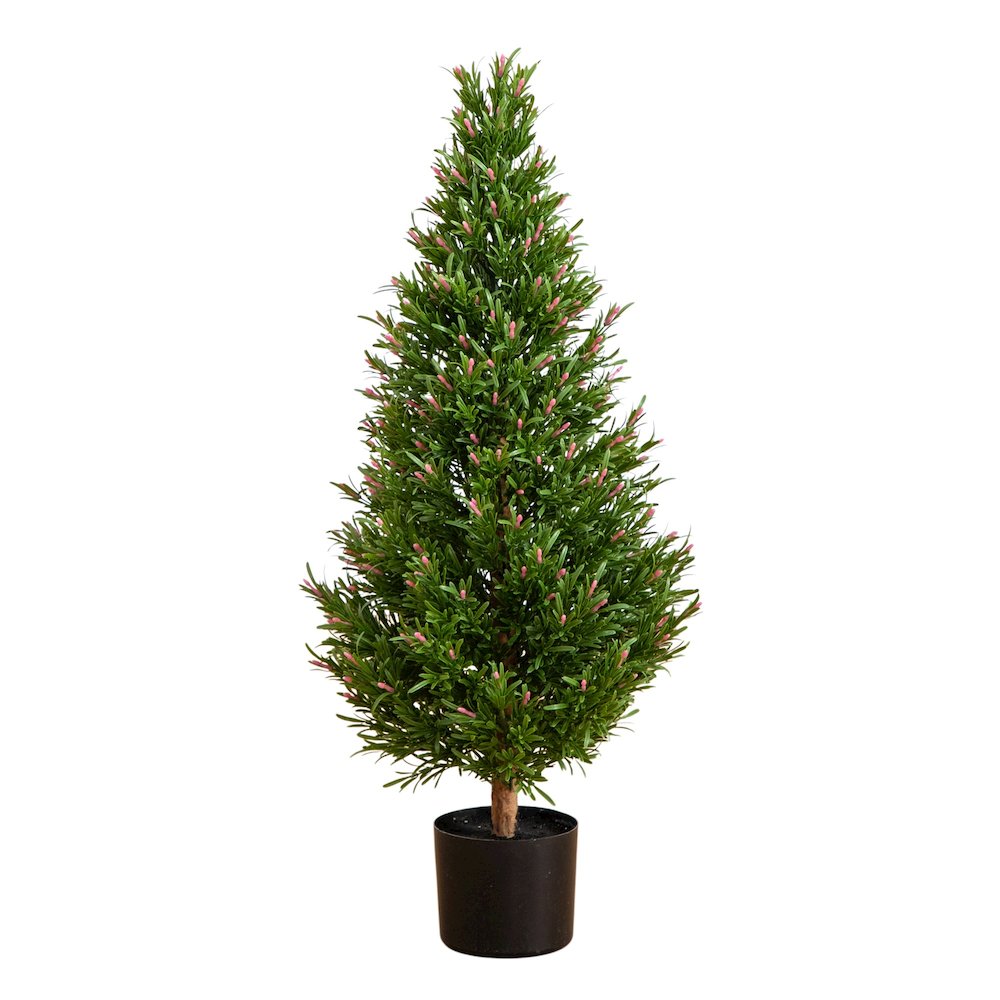 3ft. UV Resistant Artificial Rosemary Cone Topiary Tree (Indoor/Outdoor). Picture 8