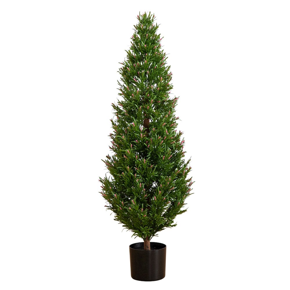 4ft. UV Resistant Artificial Rosemary Cone Topiary Tree (Indoor/Outdoor). Picture 7