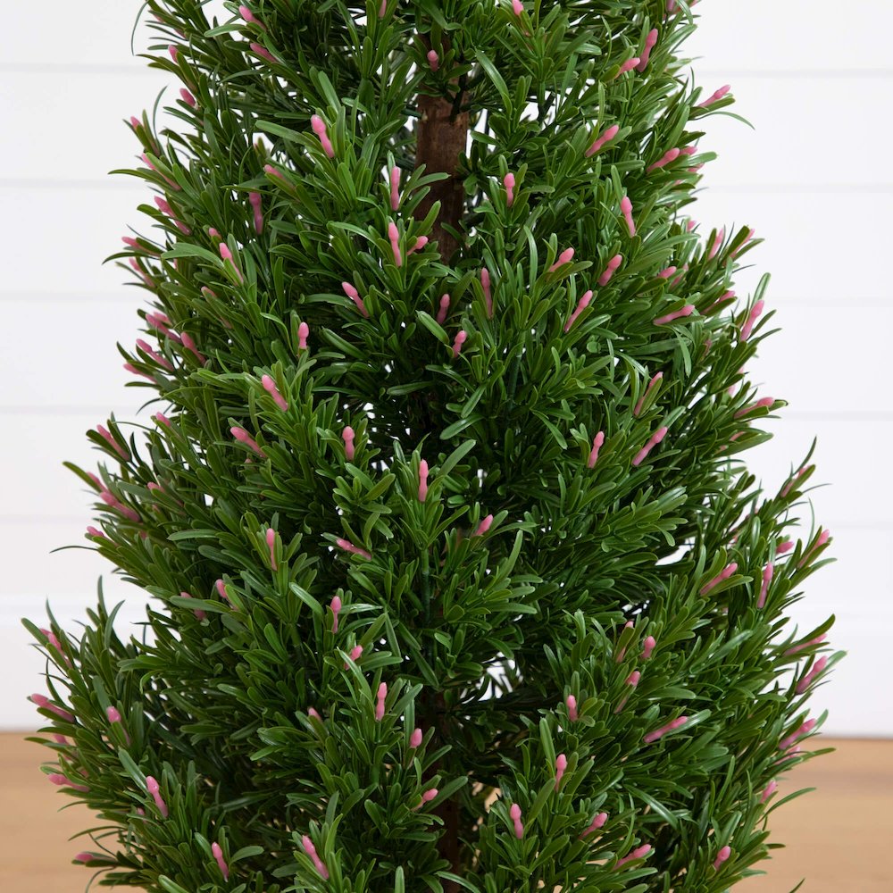 4ft. UV Resistant Artificial Rosemary Cone Topiary Tree (Indoor/Outdoor). Picture 2
