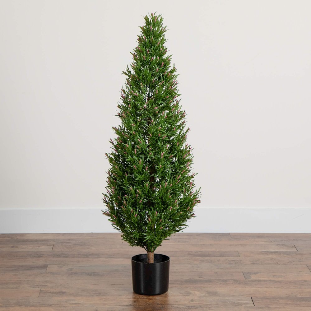 4ft. UV Resistant Artificial Rosemary Cone Topiary Tree (Indoor/Outdoor). Picture 3