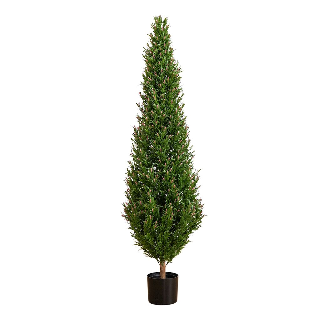 5ft. UV Resistant Artificial Rosemary Cone Topiary Tree (Indoor/Outdoor). Picture 9