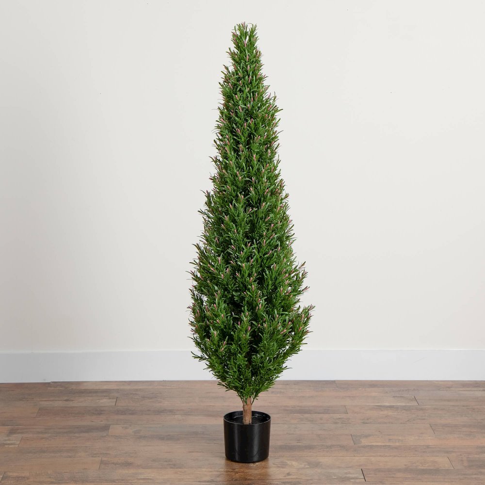 5ft. UV Resistant Artificial Rosemary Cone Topiary Tree (Indoor/Outdoor). Picture 4