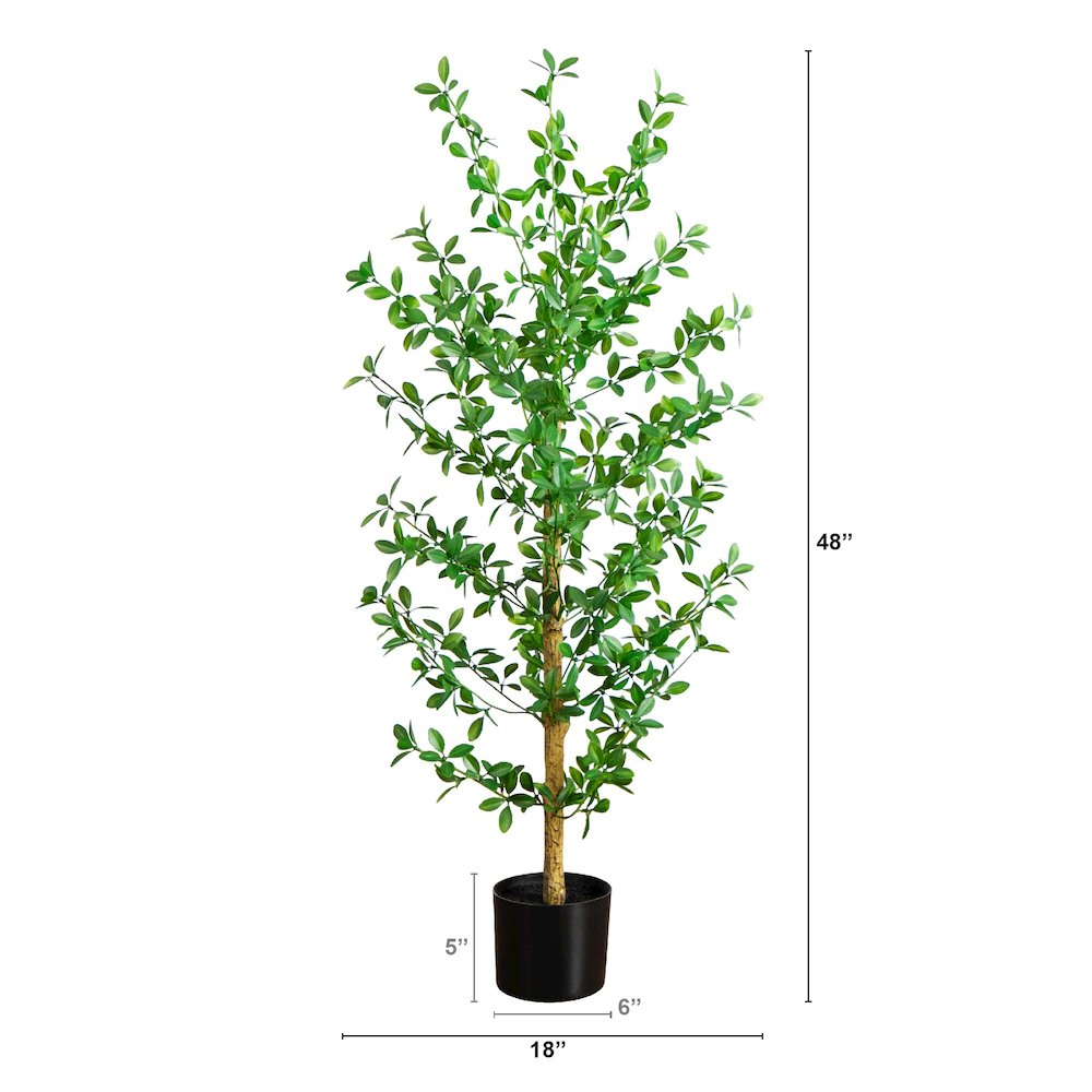 4ft. Artificial Shady Lady Black Olive Tree. Picture 4