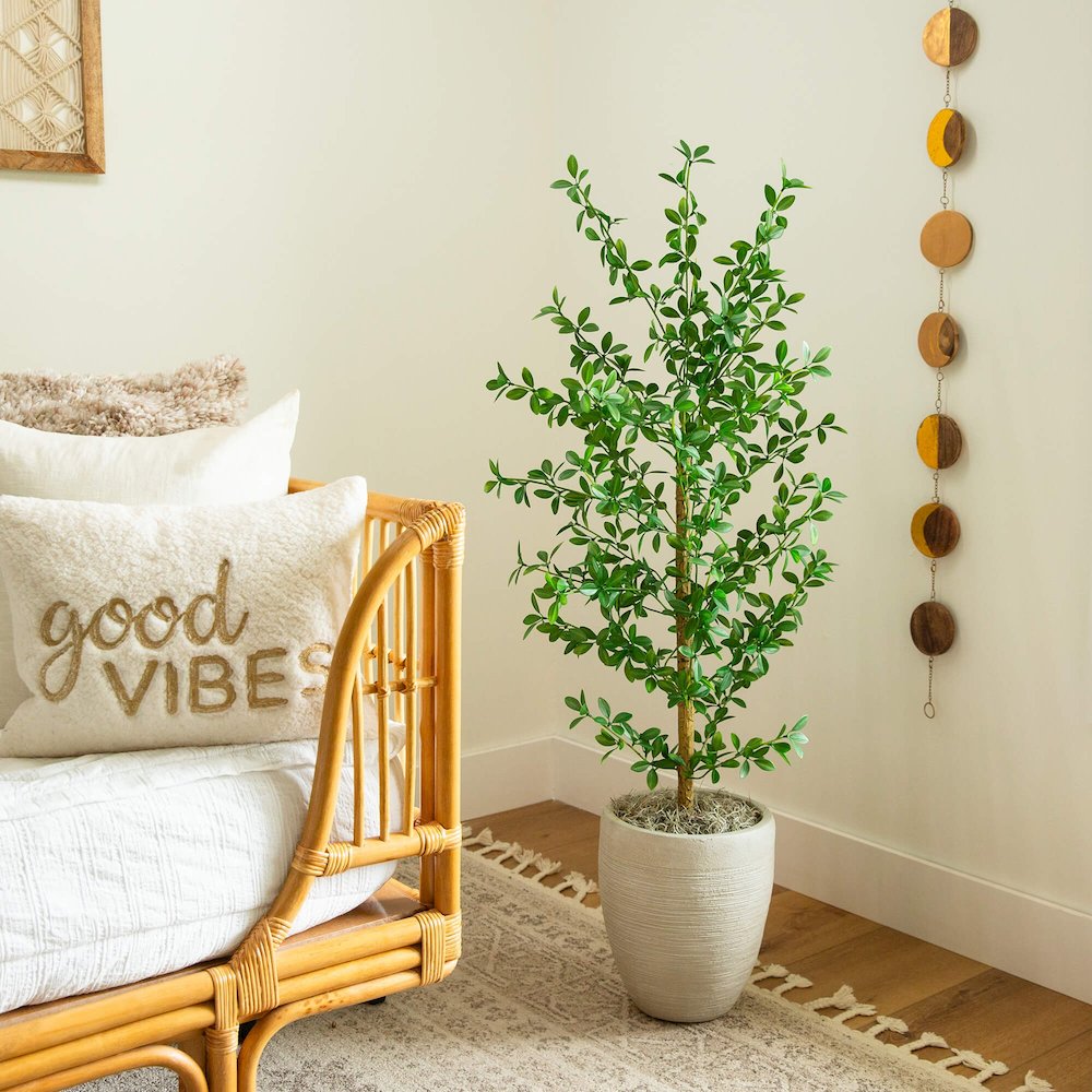 4ft. Artificial Shady Lady Black Olive Tree. Picture 6