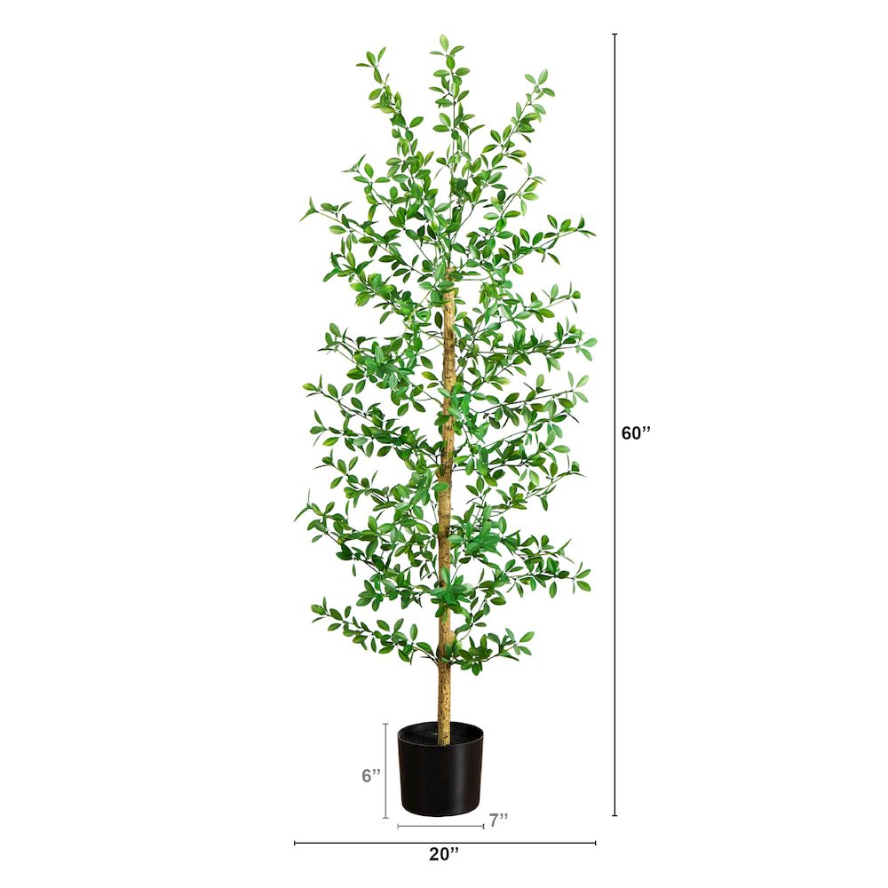 5ft. Artificial Shady Lady Black Olive Tree. Picture 7