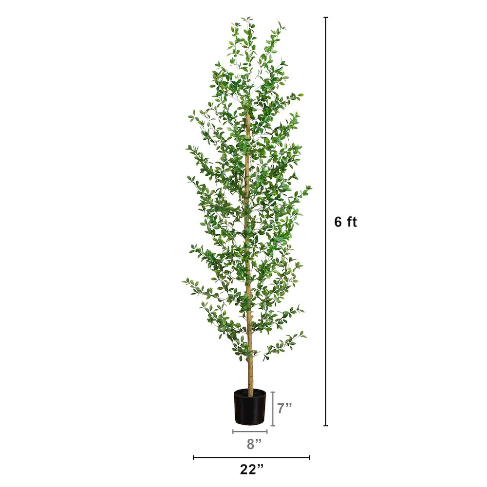 6ft. Artificial Shady Lady Black Olive Tree. Picture 1