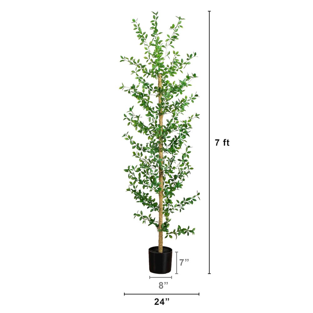 7ft. Artificial Shady Lady Black Olive Tree. Picture 6
