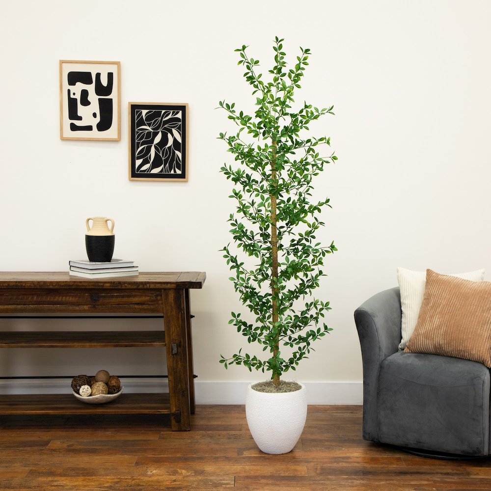 7ft. Artificial Shady Lady Black Olive Tree. Picture 8