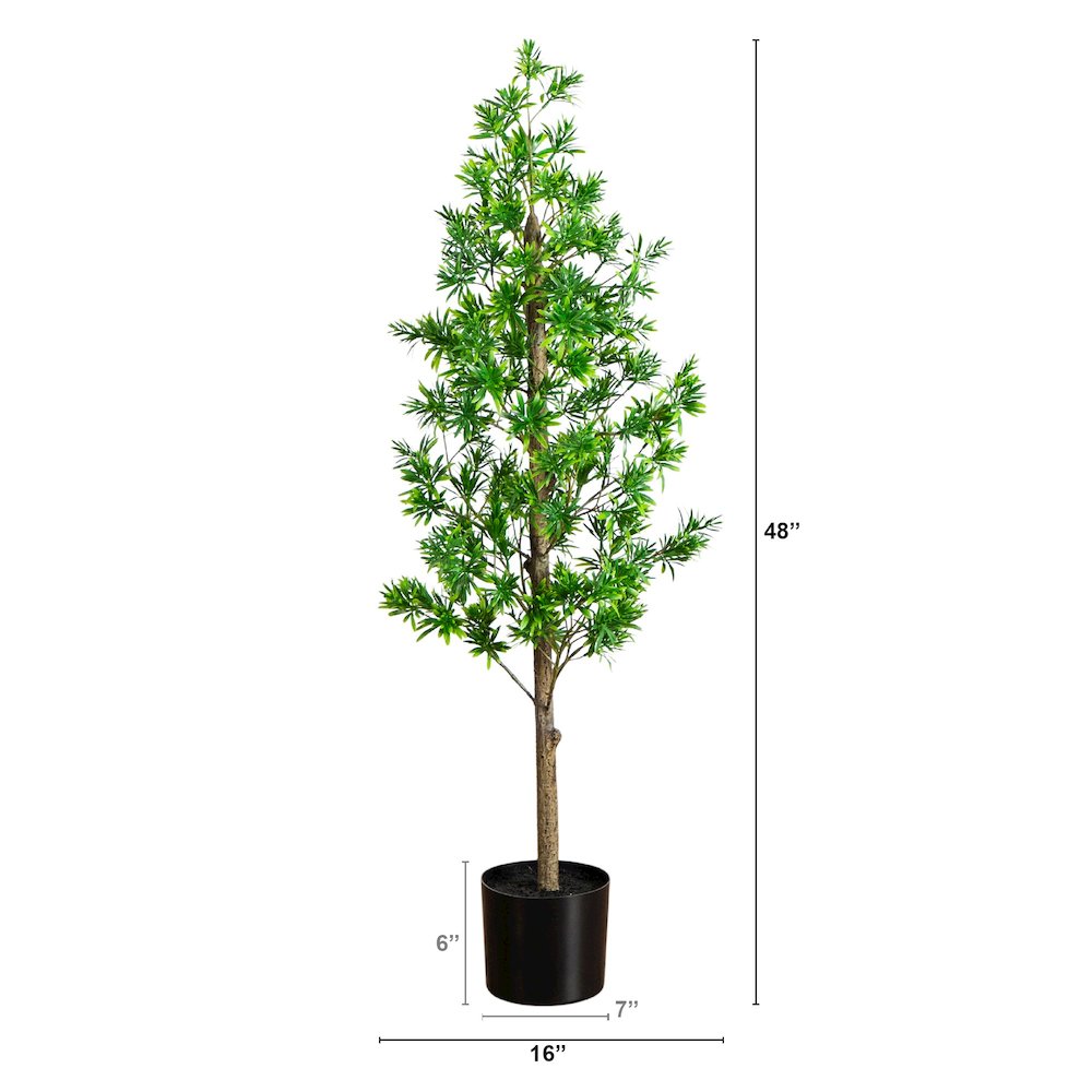 4ft. UV Artificial Podocarpus Artificial Tree (Indoor/Outdoor). Picture 1