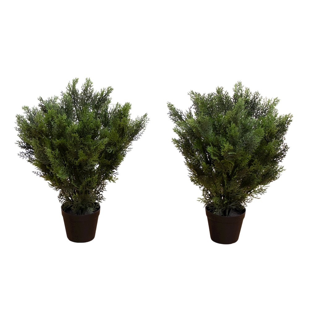 2ft. Artificial Cedar Tree UV Resistant (Indoor/Outdoor) - Set of 2. Picture 1