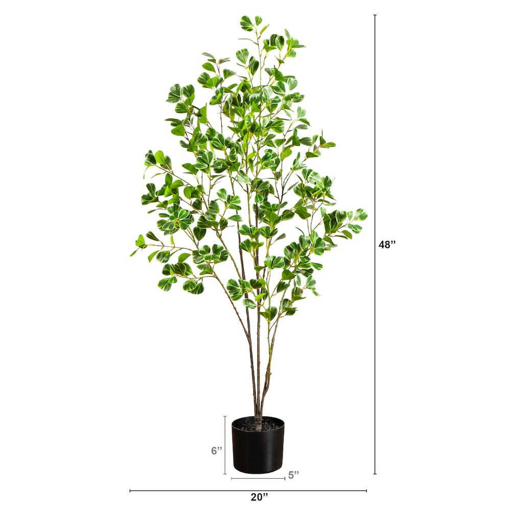 4ft. Artificial Heart Shaped Ficus Leaf Tree. Picture 5