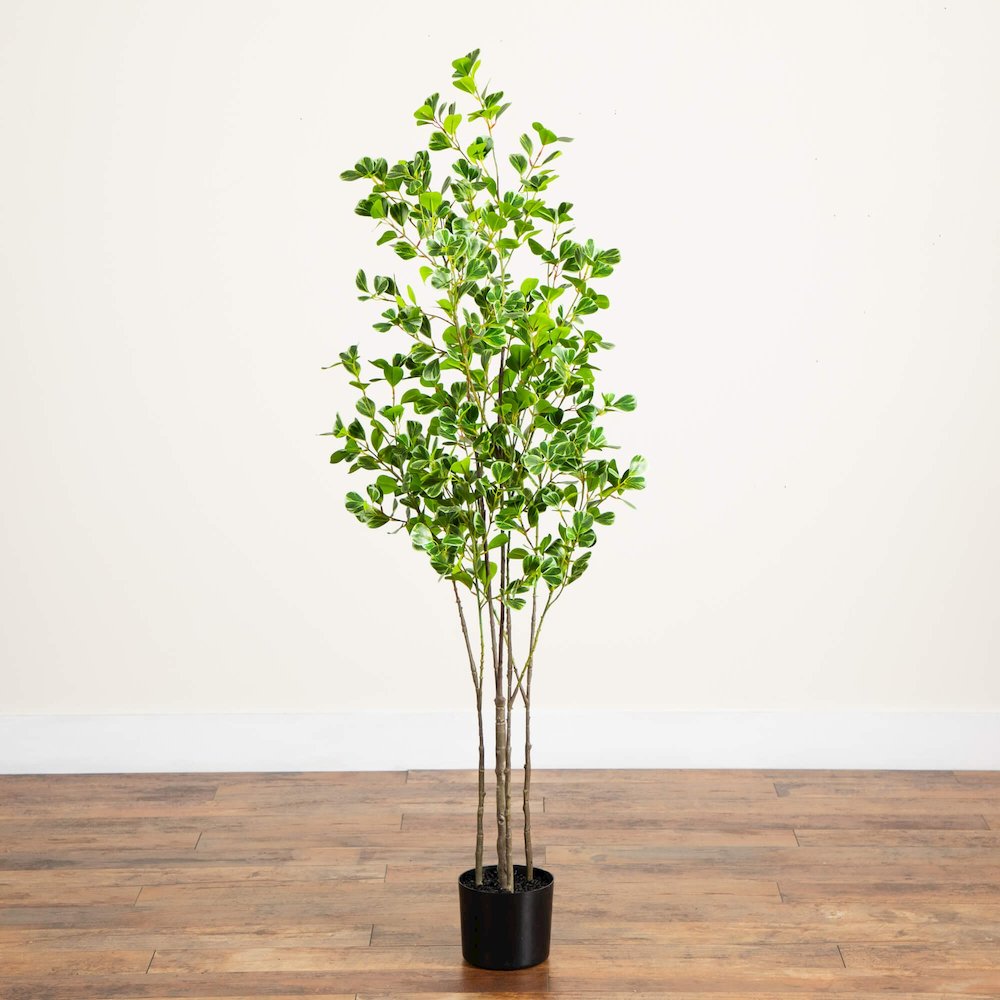 5ft. Artificial Heart Shaped Ficus Leaf Tree. Picture 3