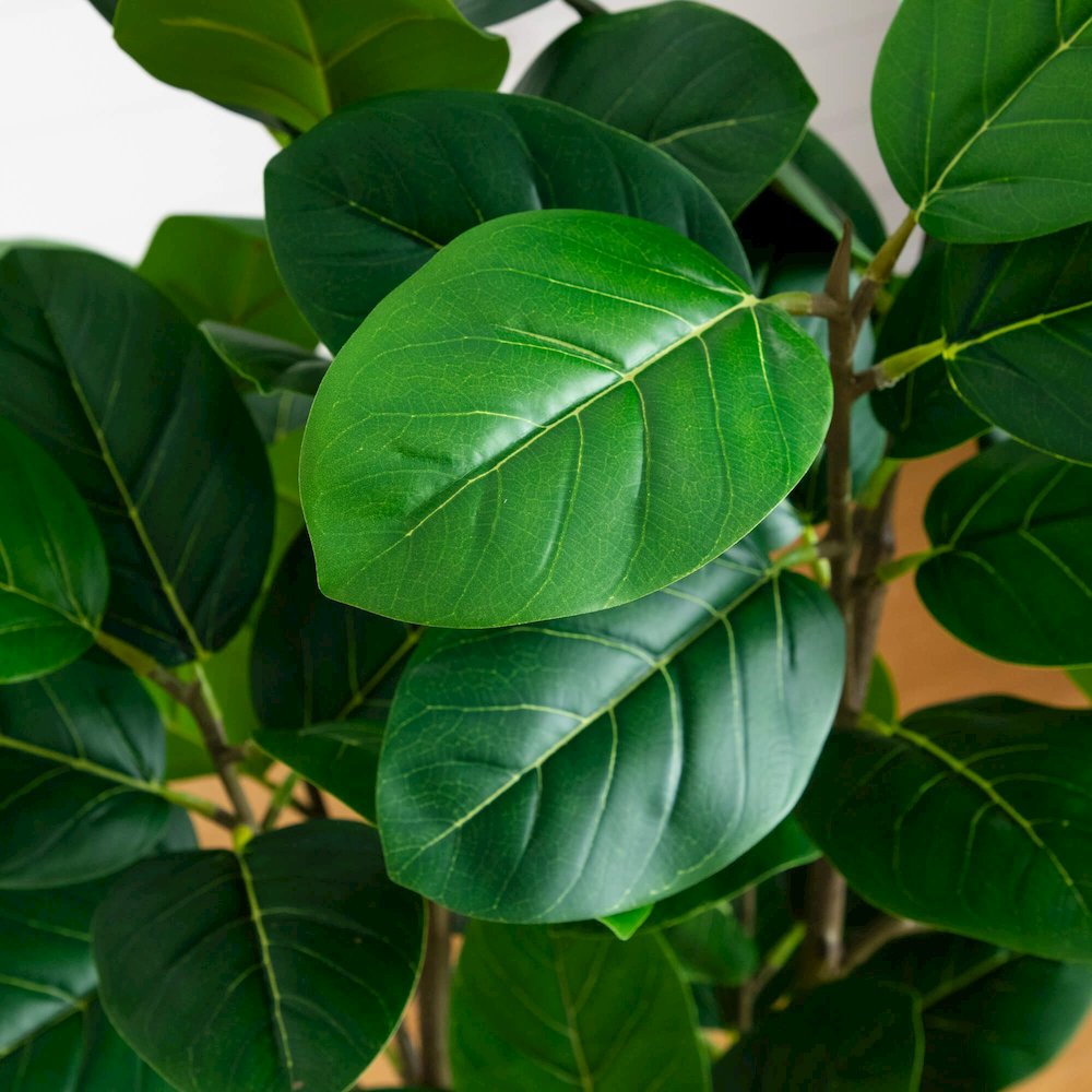 4ft. Artificial Audrey Ficus Tree in Rustic Decorative Planter. Picture 4