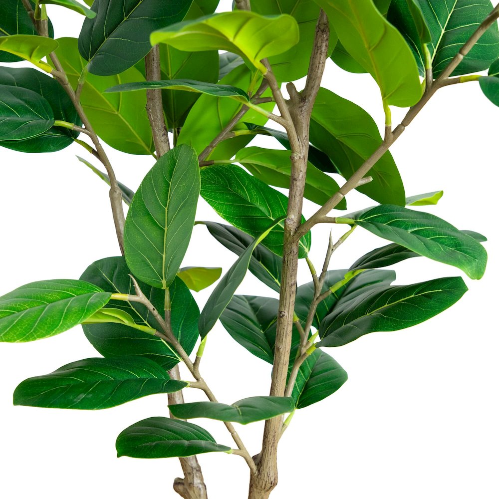 4ft. Artificial Audrey Ficus Tree in Rustic Decorative Planter. Picture 5