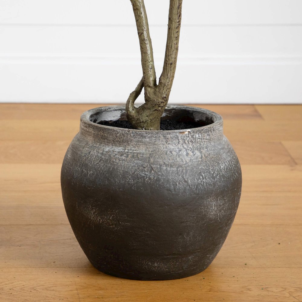 4ft. Artificial Audrey Ficus Tree in Rustic Decorative Planter. Picture 7
