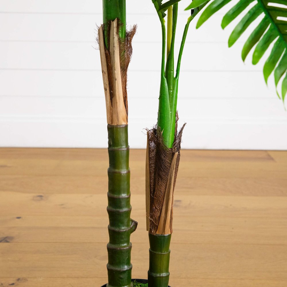 4ft. UV Resistant Artificial Double Robellini Palm Tree (Indoor/Outdoor). Picture 4
