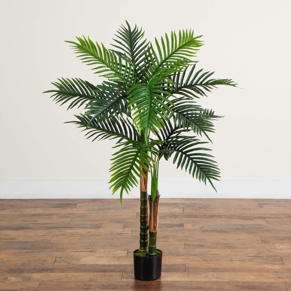 4ft. UV Resistant Artificial Double Robellini Palm Tree (Indoor/Outdoor). Picture 2