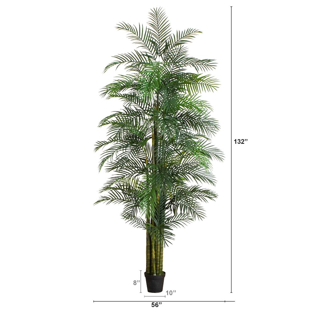 11ft. UV Resistant Artificial Areca Palm Tree (Indoor/Outdoor). Picture 1