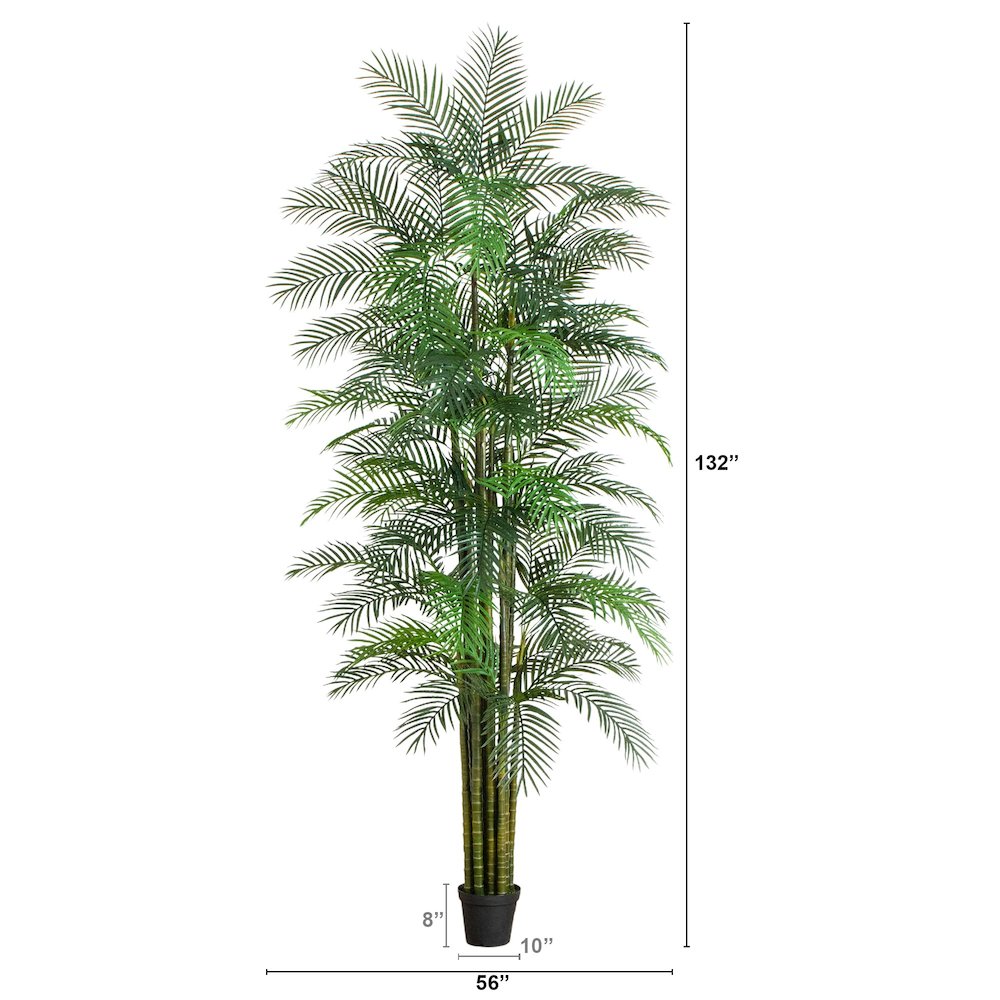 12ft. UV Resistant Artificial Areca Palm Tree (Indoor/Outdoor). Picture 7