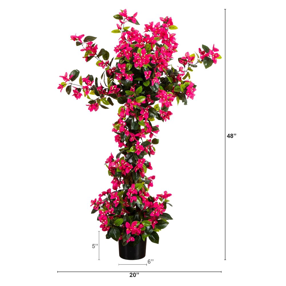 4ft. UV Resistant Artificial Spiral Bougainvillea Tree (Indoor/Outdoor). Picture 2