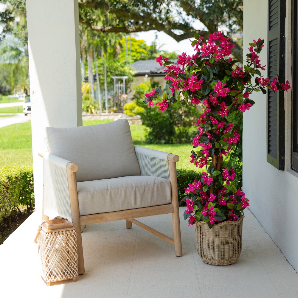 4ft. UV Resistant Artificial Spiral Bougainvillea Tree (Indoor/Outdoor). Picture 6