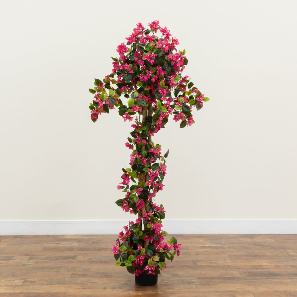 6ft. UV Resistant Artificial Spiral Bougainvillea Tree (Indoor/Outdoor). Picture 3