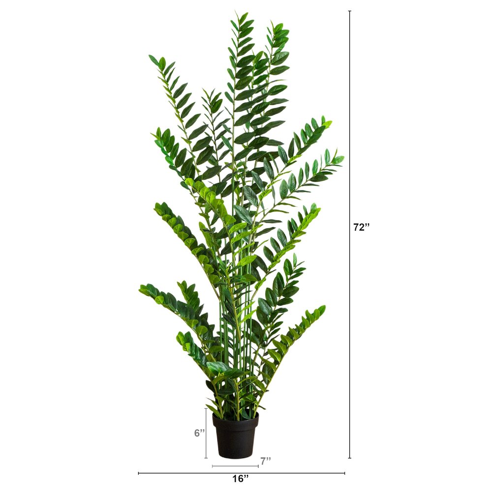 6ft. Artificial Zamioculcas Plant. Picture 8