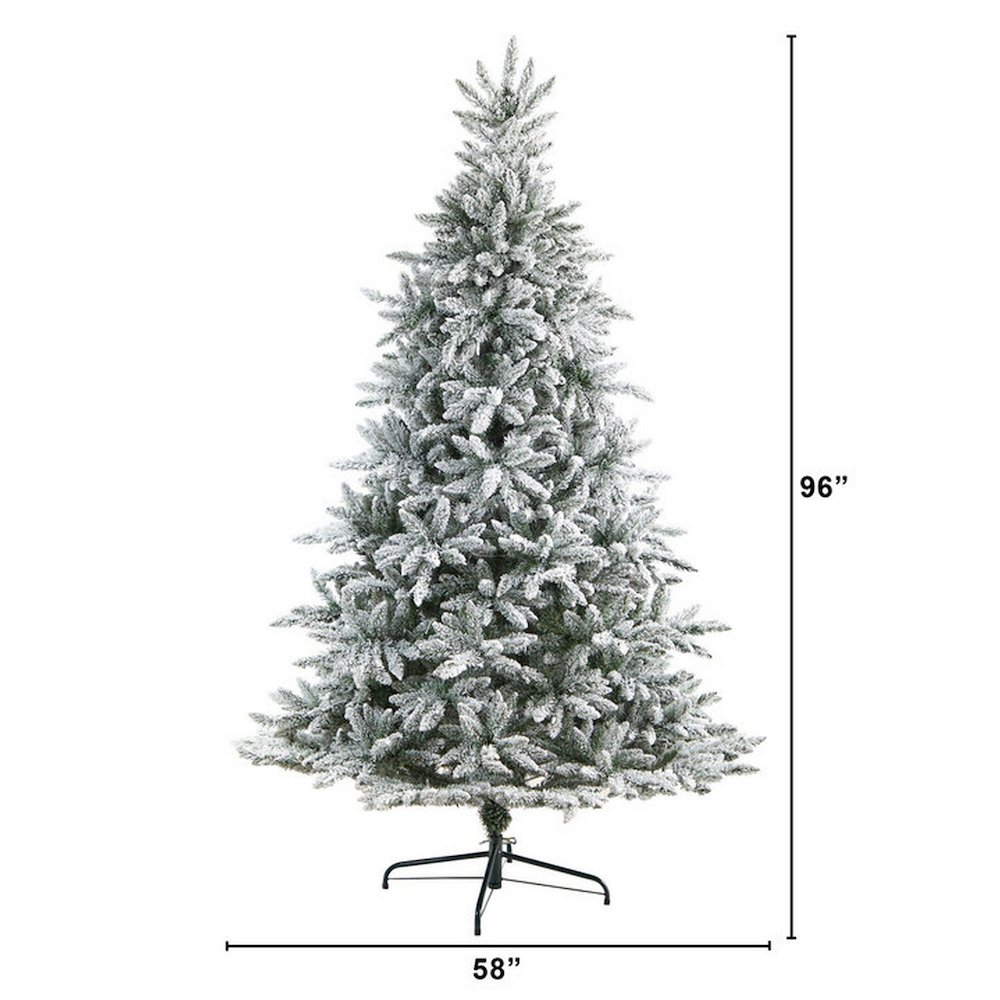 8ft. Flocked West Virginia Spruce Artificial Christmas Tree. Picture 2