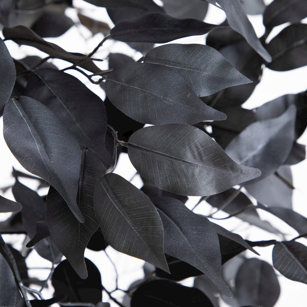 5ft. Artificial Halloween Black Ficus Tree with Natural Trunk. Picture 4