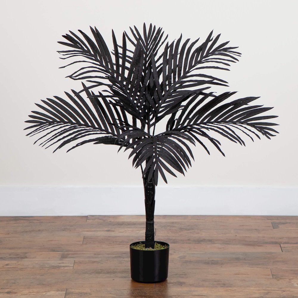 3ft. Artificial Halloween Black Golden Cane Tree. Picture 2