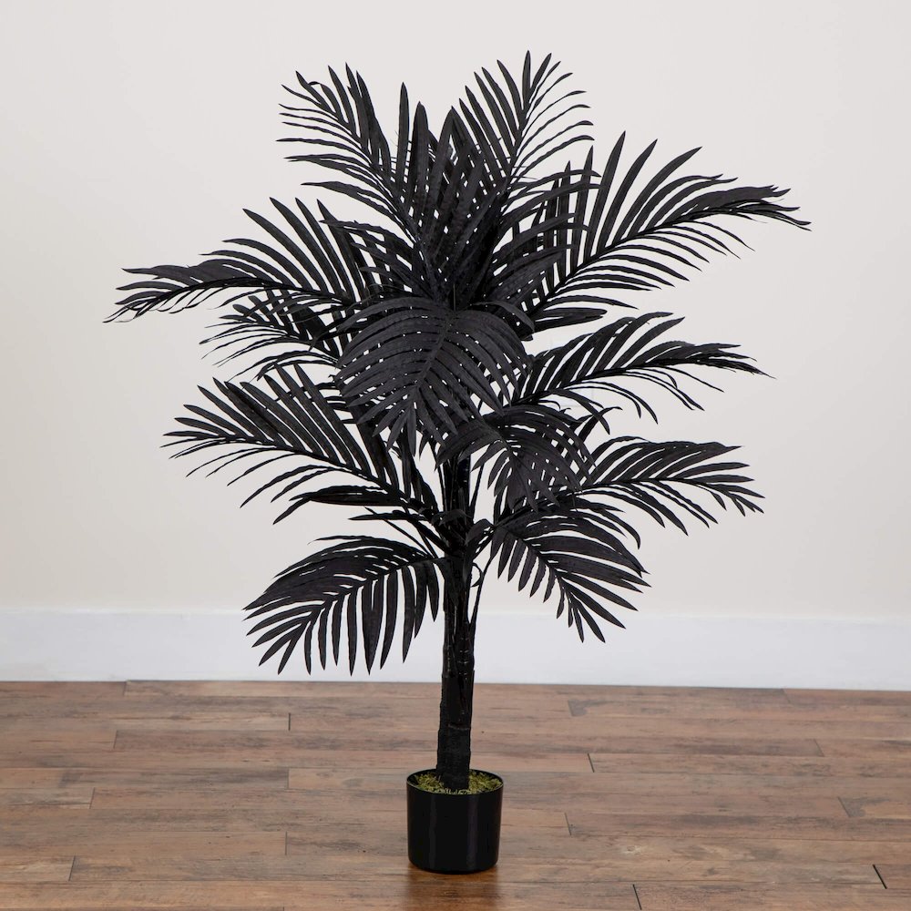 4ft. Artificial Halloween Black Golden Cane Tree. Picture 7
