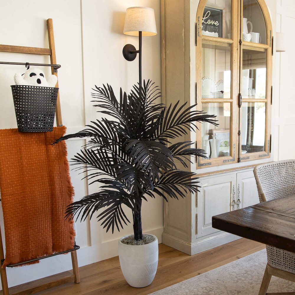 4ft. Artificial Halloween Black Golden Cane Tree. Picture 5