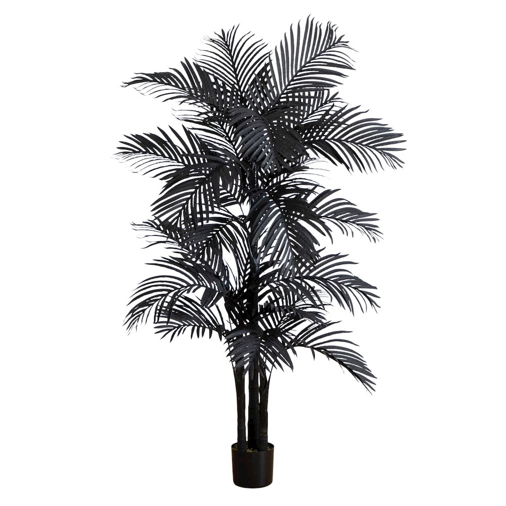 6ft. Artificial Halloween Black Golden Cane Tree. Picture 1