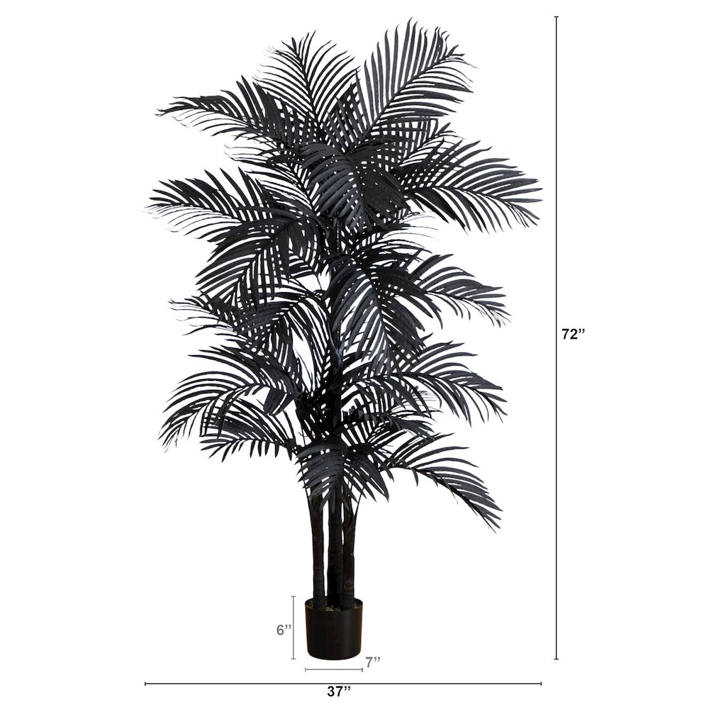 6ft. Artificial Halloween Black Golden Cane Tree. Picture 5