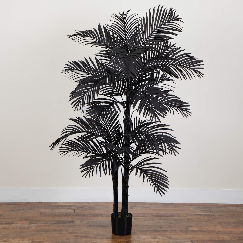6ft. Artificial Halloween Black Golden Cane Tree. Picture 2