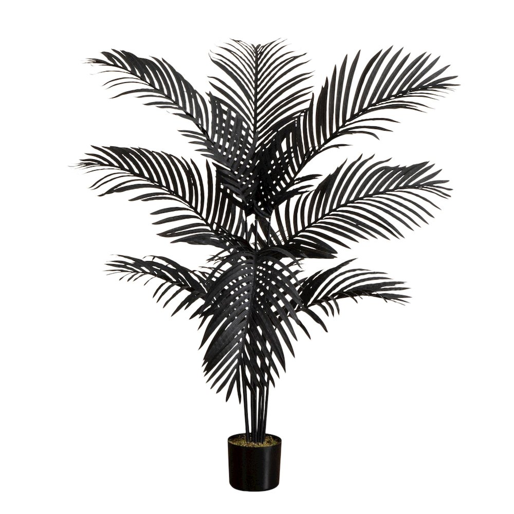 4ft. Artificial Halloween Black Paradise Palm Tree. Picture 5
