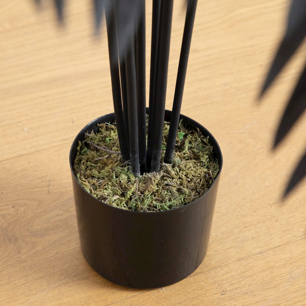 4ft. Artificial Halloween Black Paradise Palm Tree. Picture 3